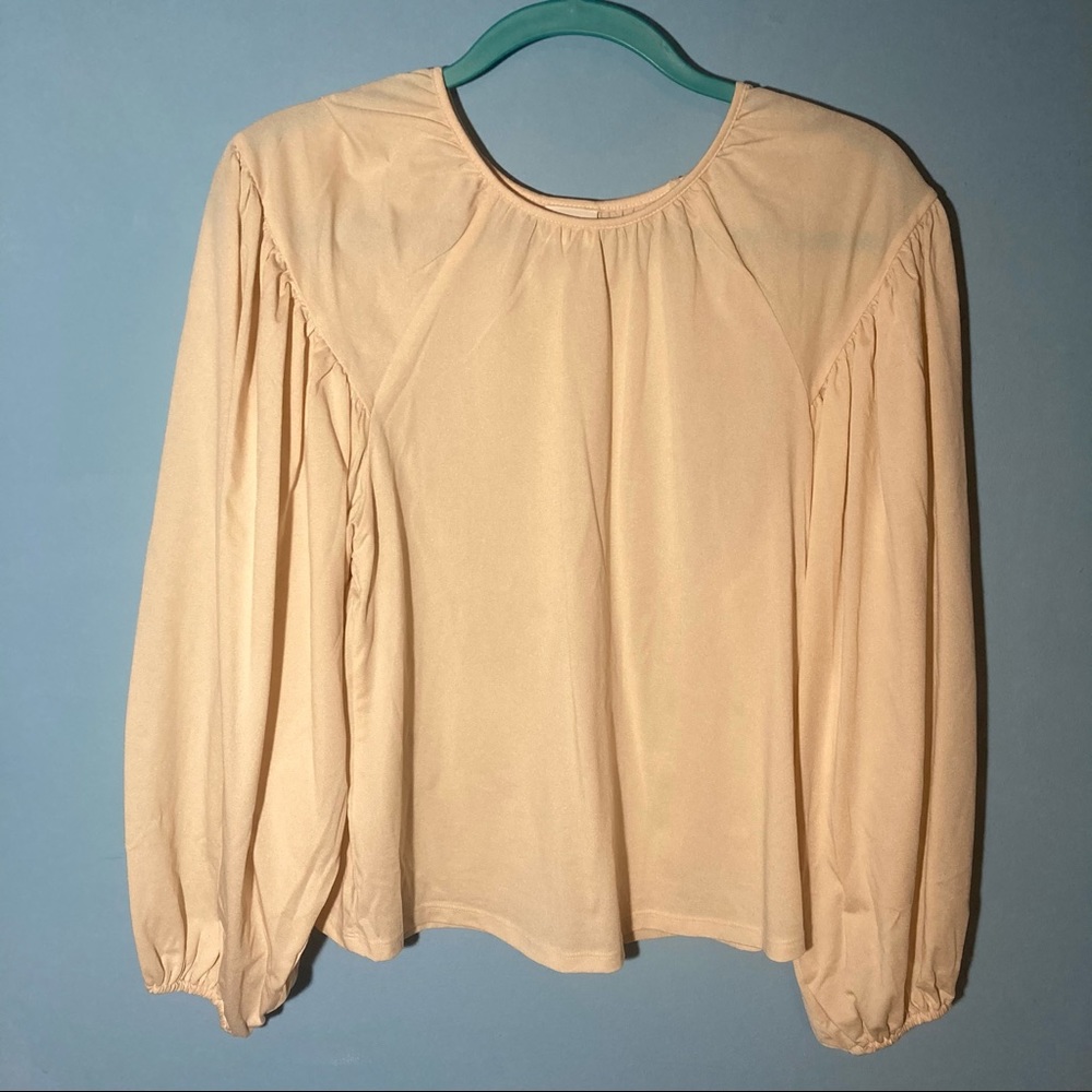 NWOT / A New Day / Cream Balloon Sleeve Top - Picture 5 of 5